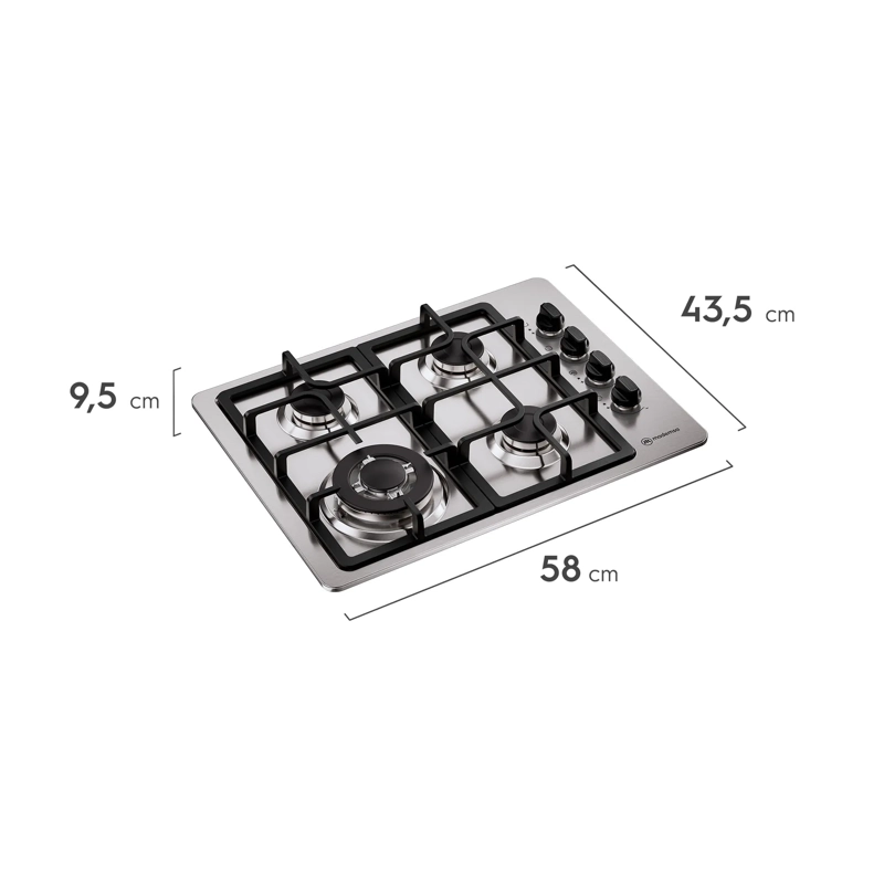 KIT EMPOTRABLE HORNO OM6TX + ENCIMERA KM4TX + CAMPANA DM6SS - 6