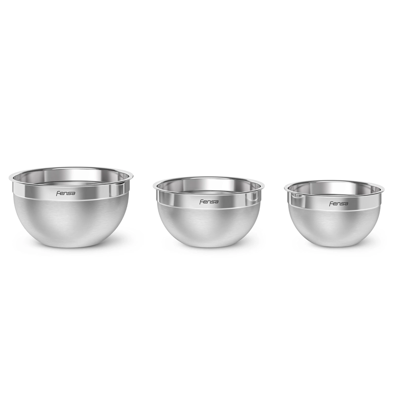 SET BOWLS ACERO INOXIDABLE MULTIUSO FENSA TAPA PLASTICO 3 UN - 4