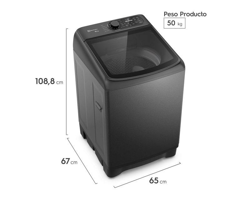 LAVADORA AUTOMATICA 18KG CARGA SUPERIOR INVERTER EMTL18IO ONIX - 2