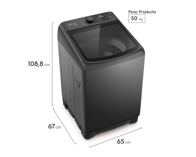 LAVADORA AUTOMATICA 20KG CARGA SUPERIOR INVERTER EMTL20IO ONIX - 2