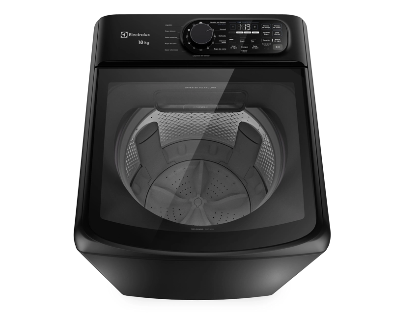 LAVADORA AUTOMATICA 18KG CARGA SUPERIOR INVERTER EMTL18IB NEGRA - 4