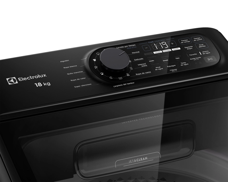 LAVADORA AUTOMATICA 18KG CARGA SUPERIOR INVERTER EMTL18IB NEGRA - 7