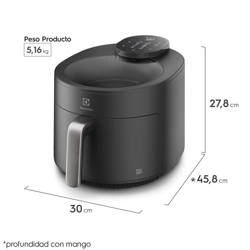 FREIDORA DE AIRE 5,1L PANEL DIGITAL VISOR 360 1500W EAF170 - 2