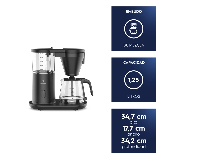 CAFETERA PROGRAMABLE 1,25L JARRA VIDRIO 1600W CMP70 - 3