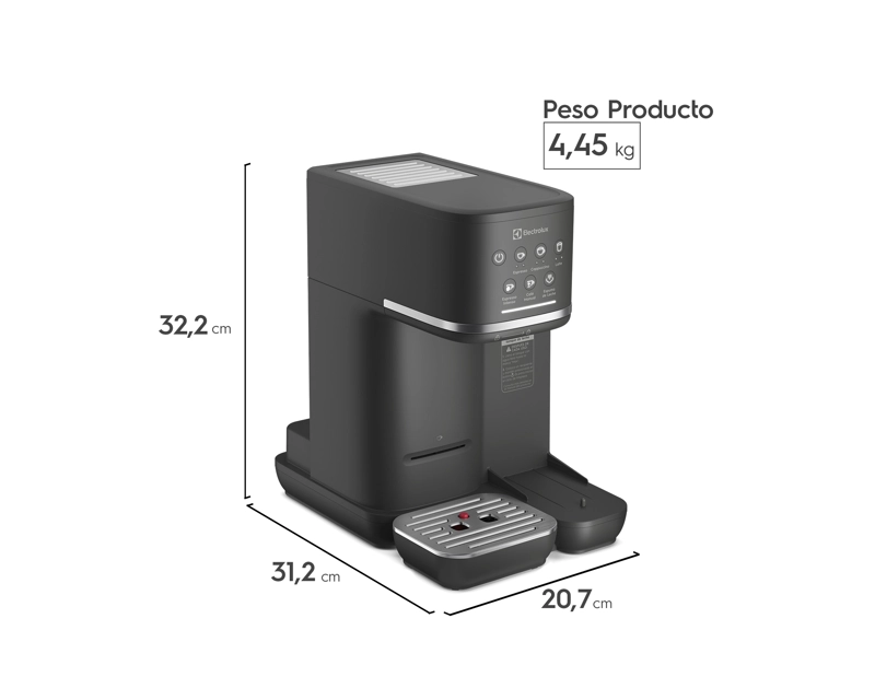 CAFETERA ESPRESSO 1,25L DIGITAL CAPSULA Y MOLIDO 1350W ECM70 - 2