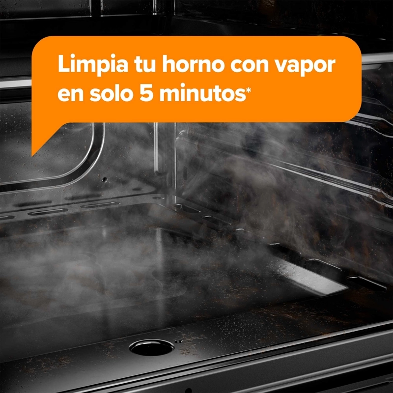 COCINA A GAS 6 PLATOS HORNO VAPOR Y PARRILLAS ALAMBRON FM6LSC INOX - 6