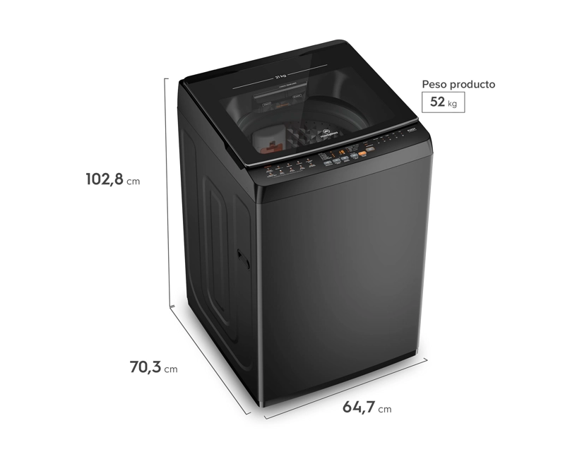 LAVADORA AUTOMATICA 21KG CARGA SUPERIOR MDWMT21O ONIX - 2
