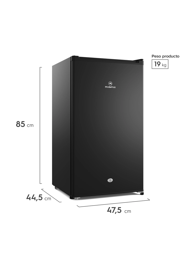 MINIBAR MADEMSA 90L BLACK INOX LOOK MMB 91 NEGRO - 2