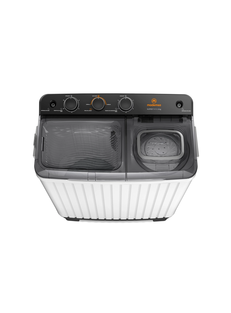 LAVADORA SEMI AUTOMATICA MADEMSA 6KG CARGA SUPERIOR MWMSAT6W - 4