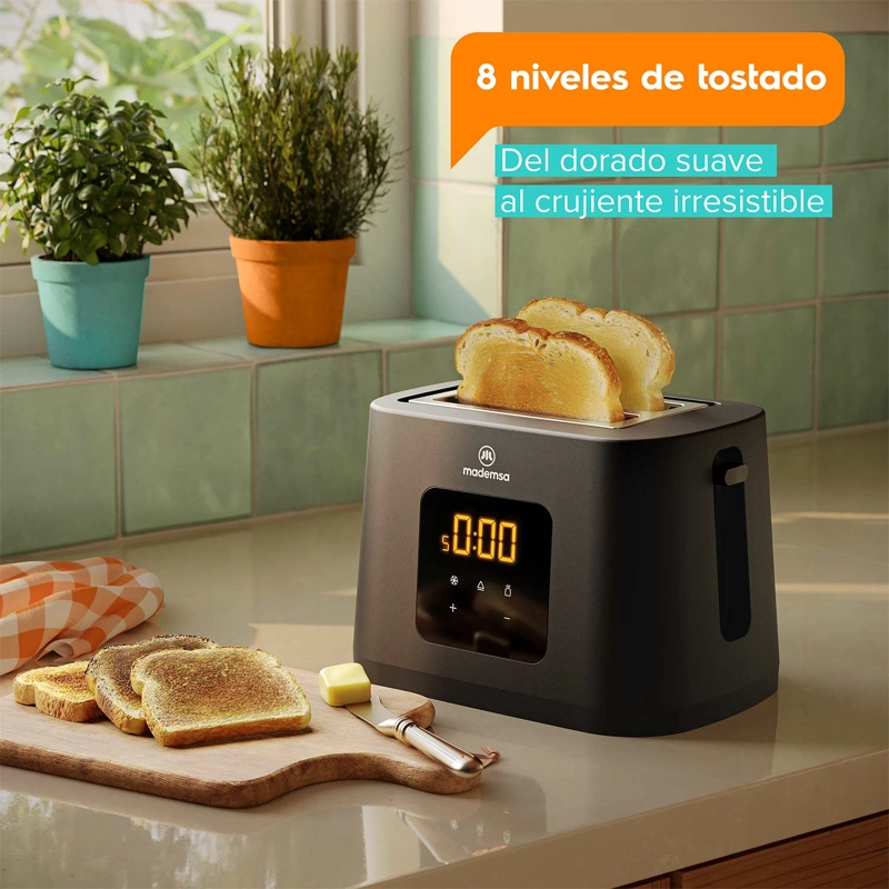 TOSTADOR ELE CTRICO 2 REBANADAS 8 NIVELES DE TOSTADO 860W MTS60 - 6