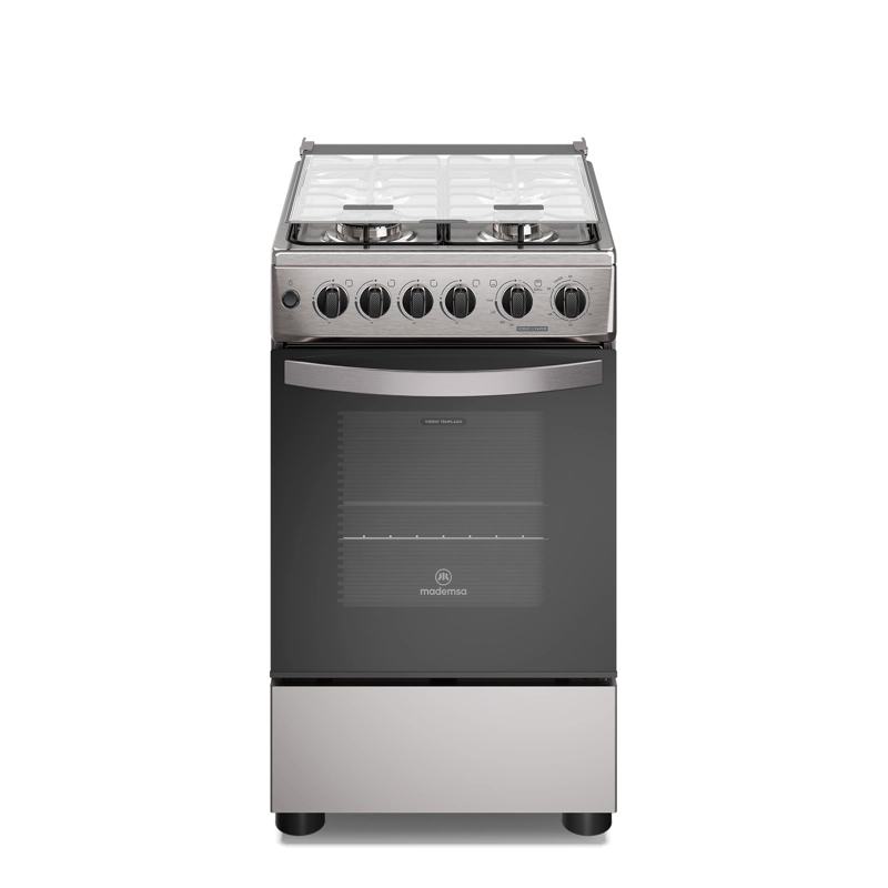 COCINA A GAS 4 PLATOS HORNO VAPOR Y GRILL FM4FSC INOX - 1