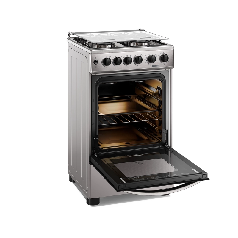 COCINA A GAS 4 PLATOS HORNO VAPOR Y GRILL FM4FSC INOX - 5