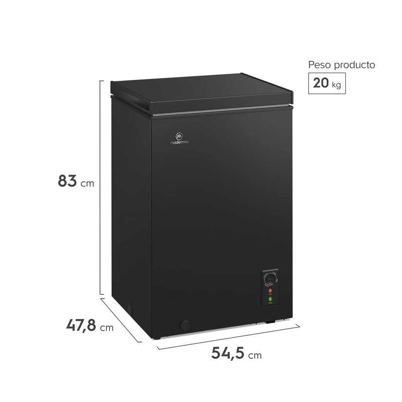 CONGELADOR FREEZER HORIZONTAL DUAL 97L FRIO DIRECTO H100B NEGRO - 2