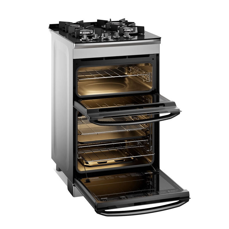 COCINA A GAS 4 PLATOS DOBLE HORNO PARRILLAS HIERRO FUNDIDO AIRFRY F4EAD - 4