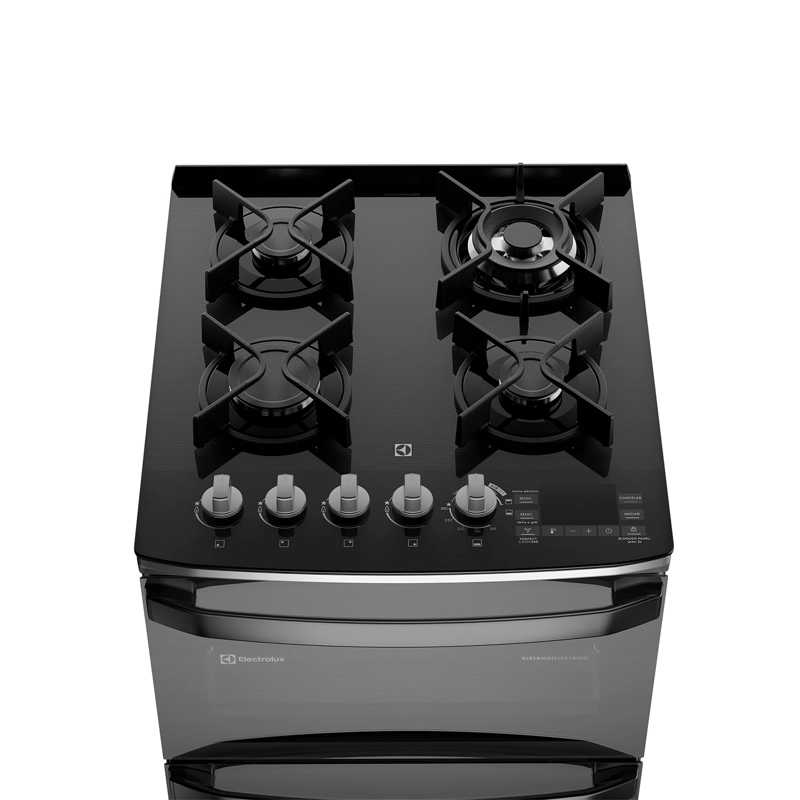 COCINA A GAS 4 PLATOS DOBLE HORNO PARRILLAS HIERRO FUNDIDO AIRFRY F4EAD - 5