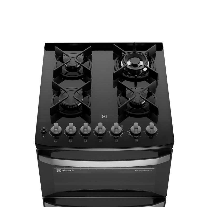 COCINA A GAS 4 PLATOS DOBLE HORNO PARRILLAS HIERRO FUNDIDO F4EDB - 5