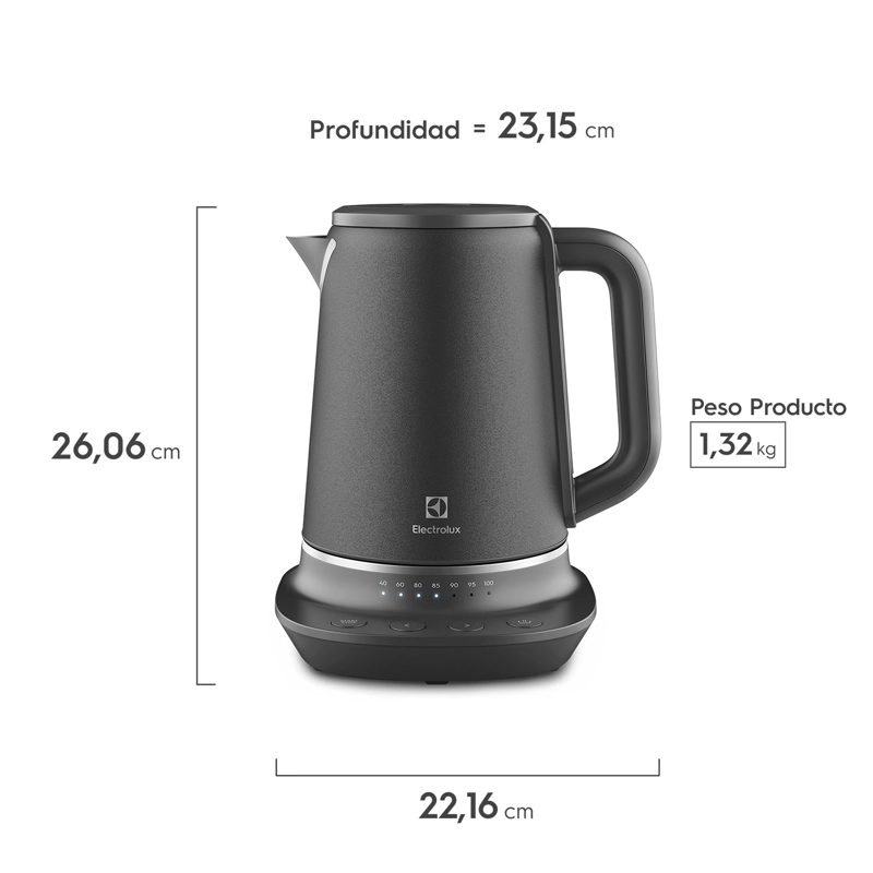 HERVIDOR ELE CTRICO 1,7L CONTROL TEMPERTURA EKP70 ACERO INOXIDABLE - 2