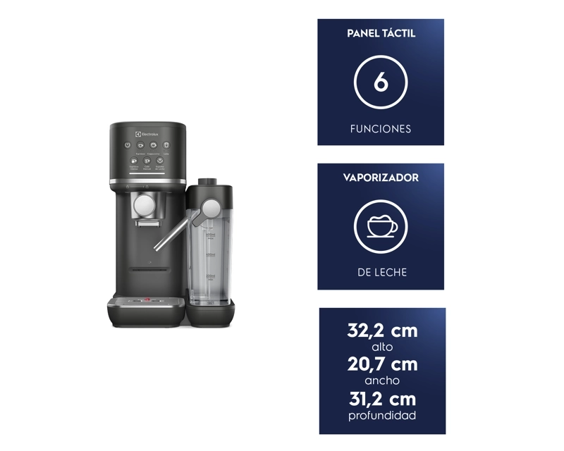 CAFETERA ESPRESSO 1,25L DIGITAL CAPSULA Y MOLIDO 1350W ECM70 - 3
