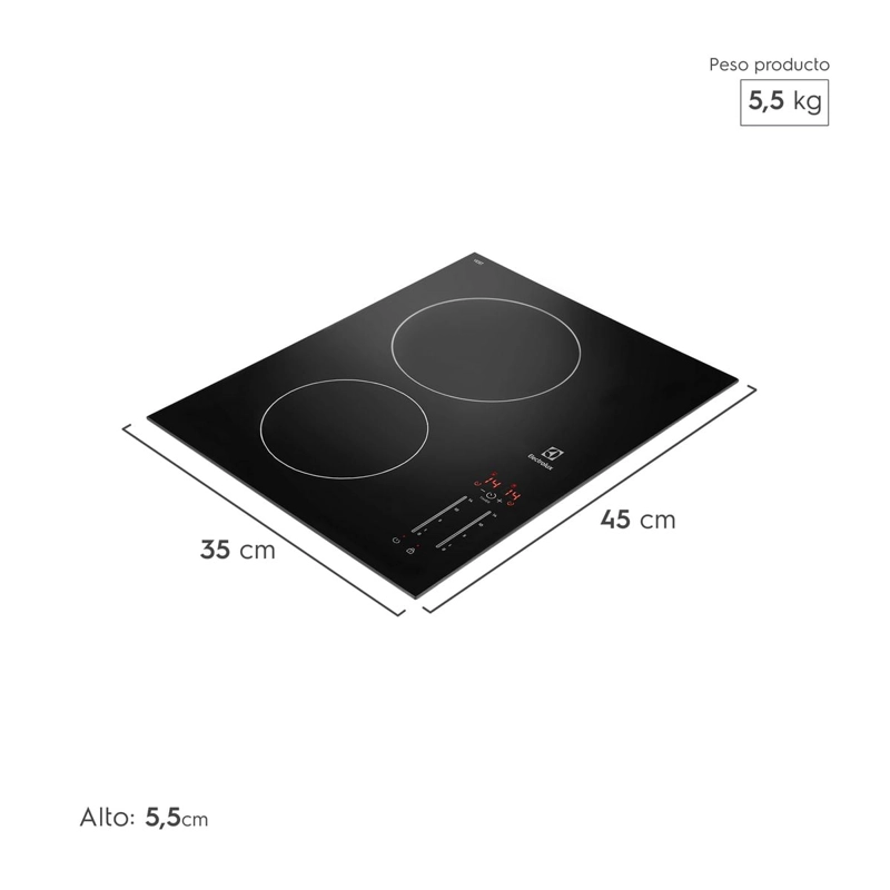 ENCIMERA ELE CTRICA 2 PLATOS VITROCERAMICA PANEL TOUCH VE3ST - 2