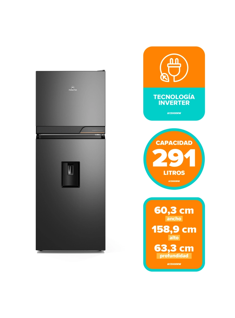 REFRIGERADOR 291L NO FROST TOP FREEZER INVERTER ALTUS 1300INW - 3