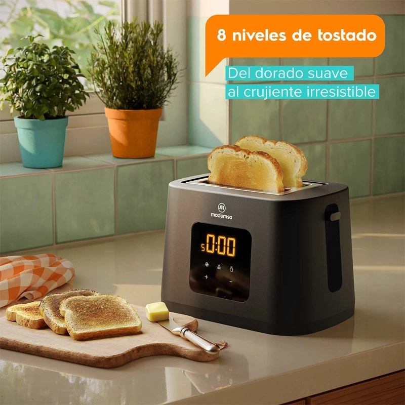 TOSTADOR ELE CTRICO 2 REBANADAS 8 NIVELES DE TOSTADO 860W MTS60 - 6