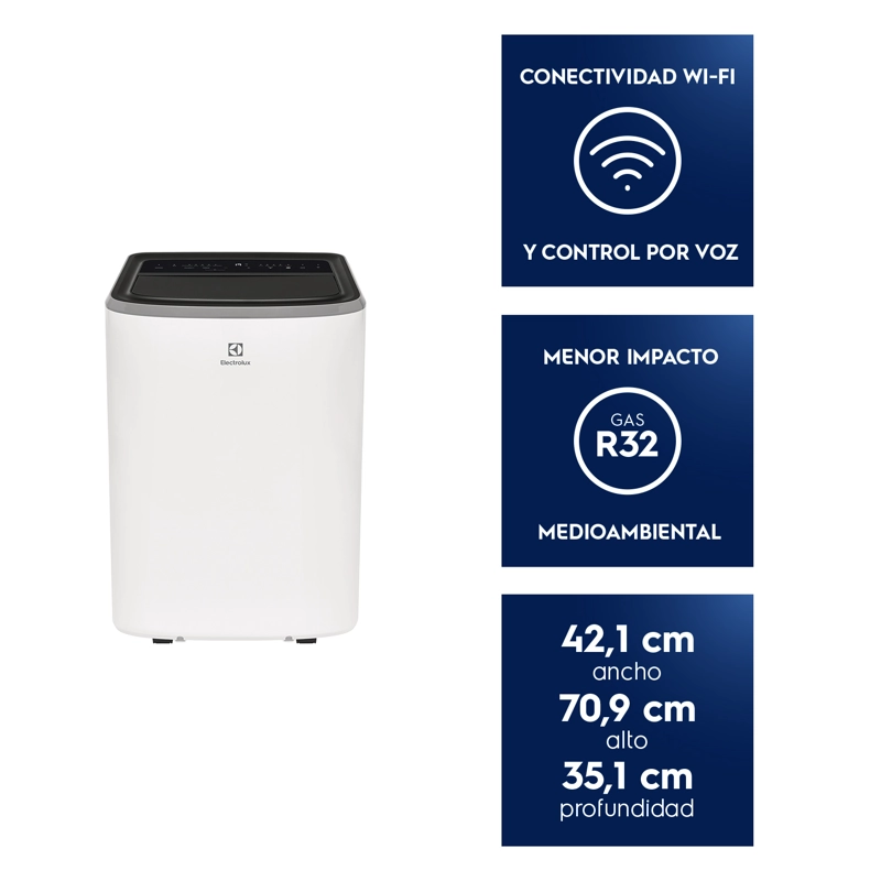 AIRE ACONDICIONADO PORTATIL 12.000 BTU FRIO INTELIGENTE WI-FI CONTROL VOZ SP12FC - 3
