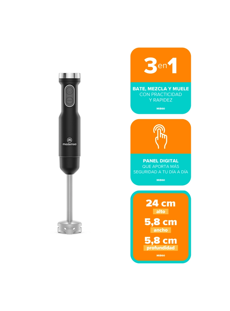 MINIPIMER 3 EN 1 PANEL DIGITAL 7 VELOCIDADES 400W MIB60 - 3