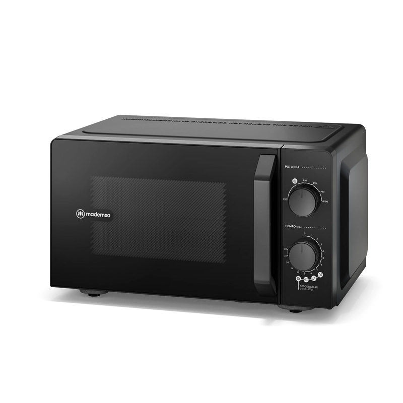 MICROONDAS MADEMSA 20 LITROS MANUAL 6 NIVELES DE POTENCIA MM20AB NEGRO - 4