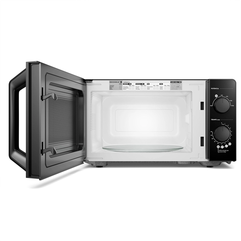 MICROONDAS MADEMSA 20 LITROS MANUAL 6 NIVELES DE POTENCIA MM20AB NEGRO - 5