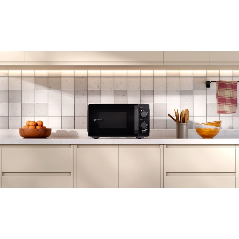 MICROONDAS MADEMSA 20 LITROS MANUAL 6 NIVELES DE POTENCIA MM20AB NEGRO - 7