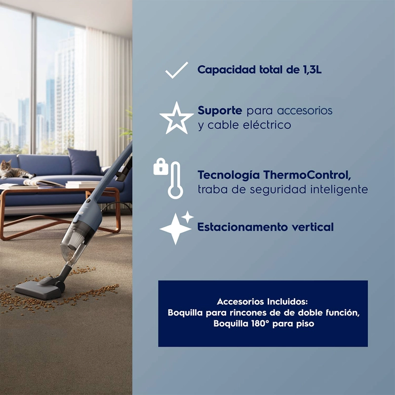 ASPIRADORA VERTICAL CON CABLE ELECTROLUX 1250W 2 EN 1 CON FILTRO HEPA STK21 - 7