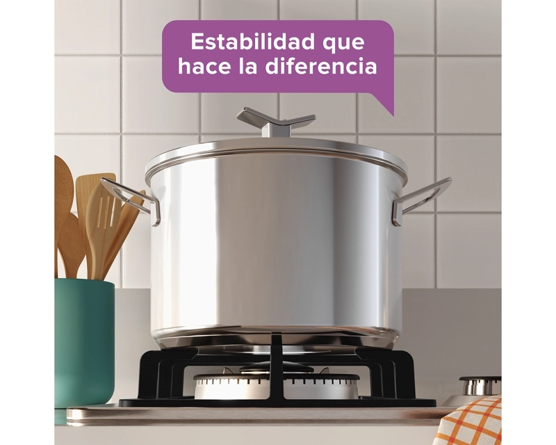 ENCIMERA A GAS 4 PLATOS TRIPLE LLAMA Y PARRILLA HIERRO FUNDIDO KM4TX - 7