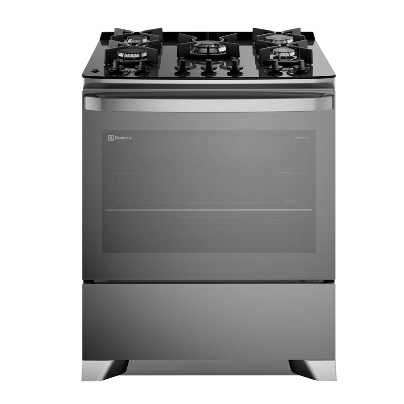 COCINA A GAS 5 PLATOS PARRILLAS HIERRO FUNDIDO F5EPG GLASS - 1