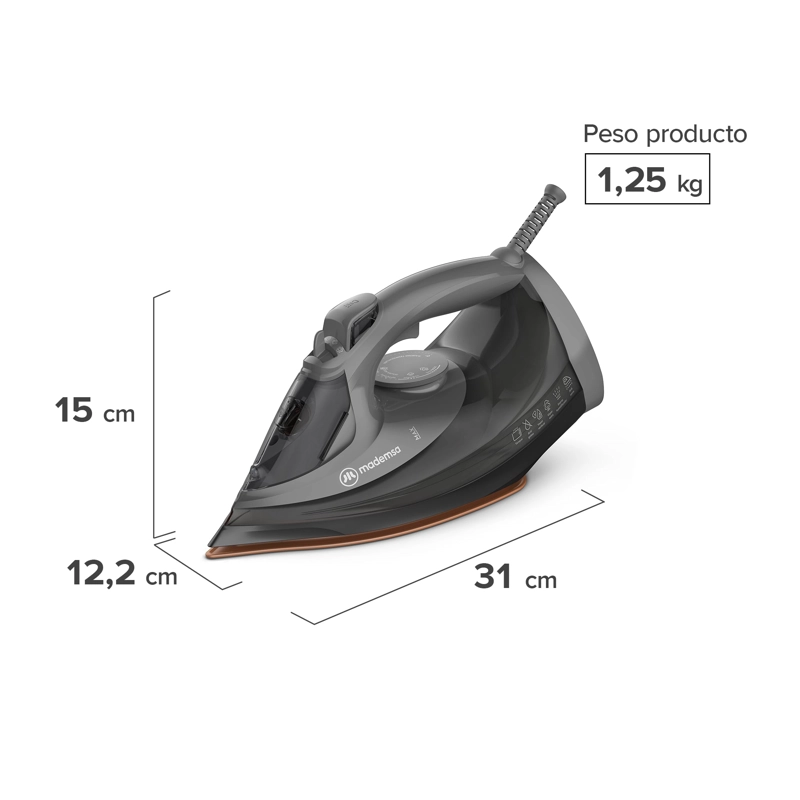 PLANCHA A VAPOR MADEMSA CON APAGADO AUTOMATICO MIR40 - 2