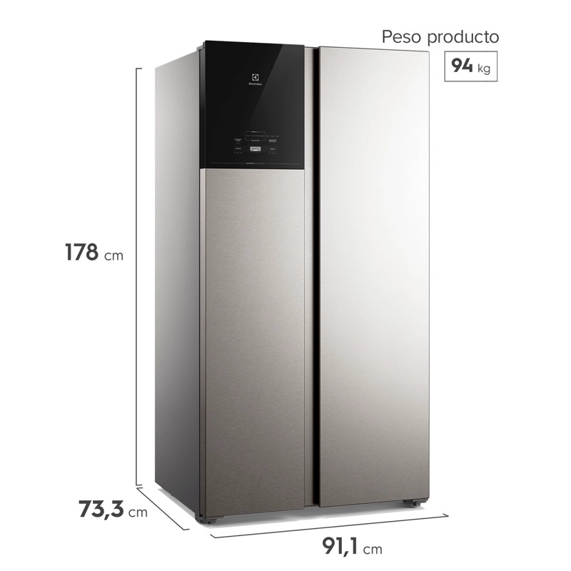 REFRIGERADOR 624L NO FROST SIDE BY SIDE INVERTER ES60S INOX - 2