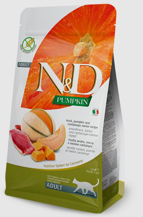N&D PUMPKIN FELINE ADULT PATO CALABAZA Y MELON 1,5 KG - 1