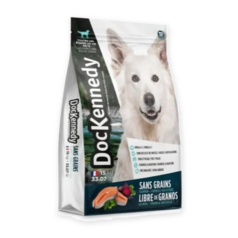 DOCKENNEDY LIBRE DE GRANOS SALMON 15 KG - 1