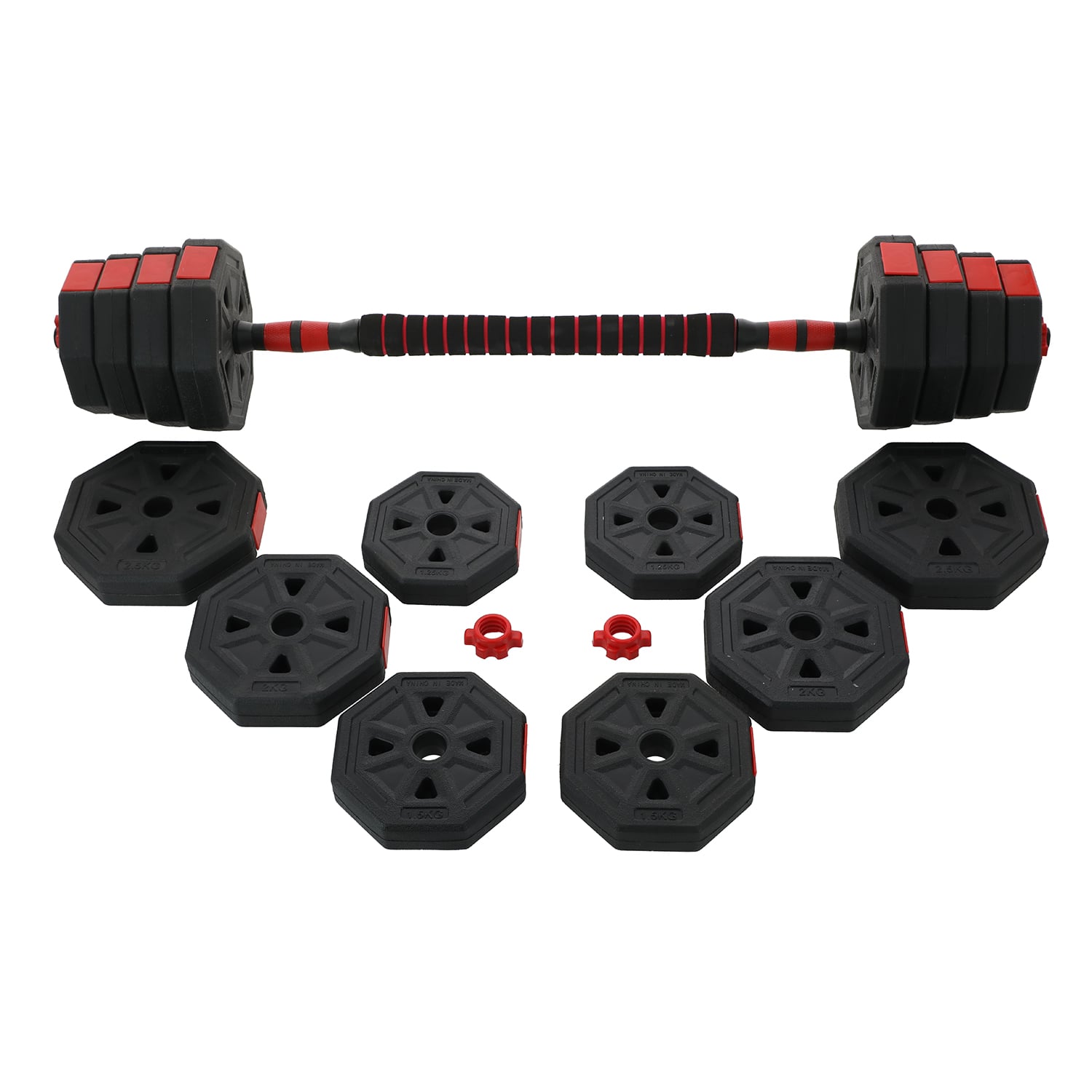SET BODYTRAINER MANCUERNA HEXAGONAL AJUSTABLE 30 KG - 1