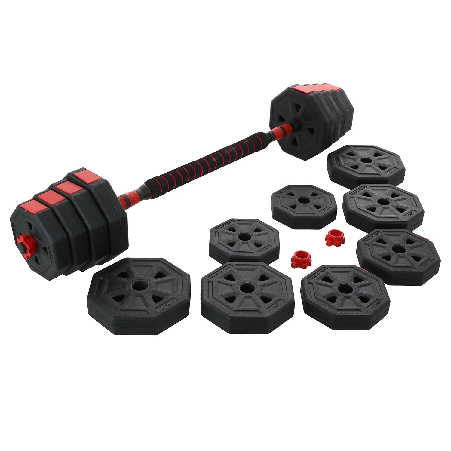 SET BODYTRAINER MANCUERNA HEXAGONAL AJUSTABLE 30 KG - 4