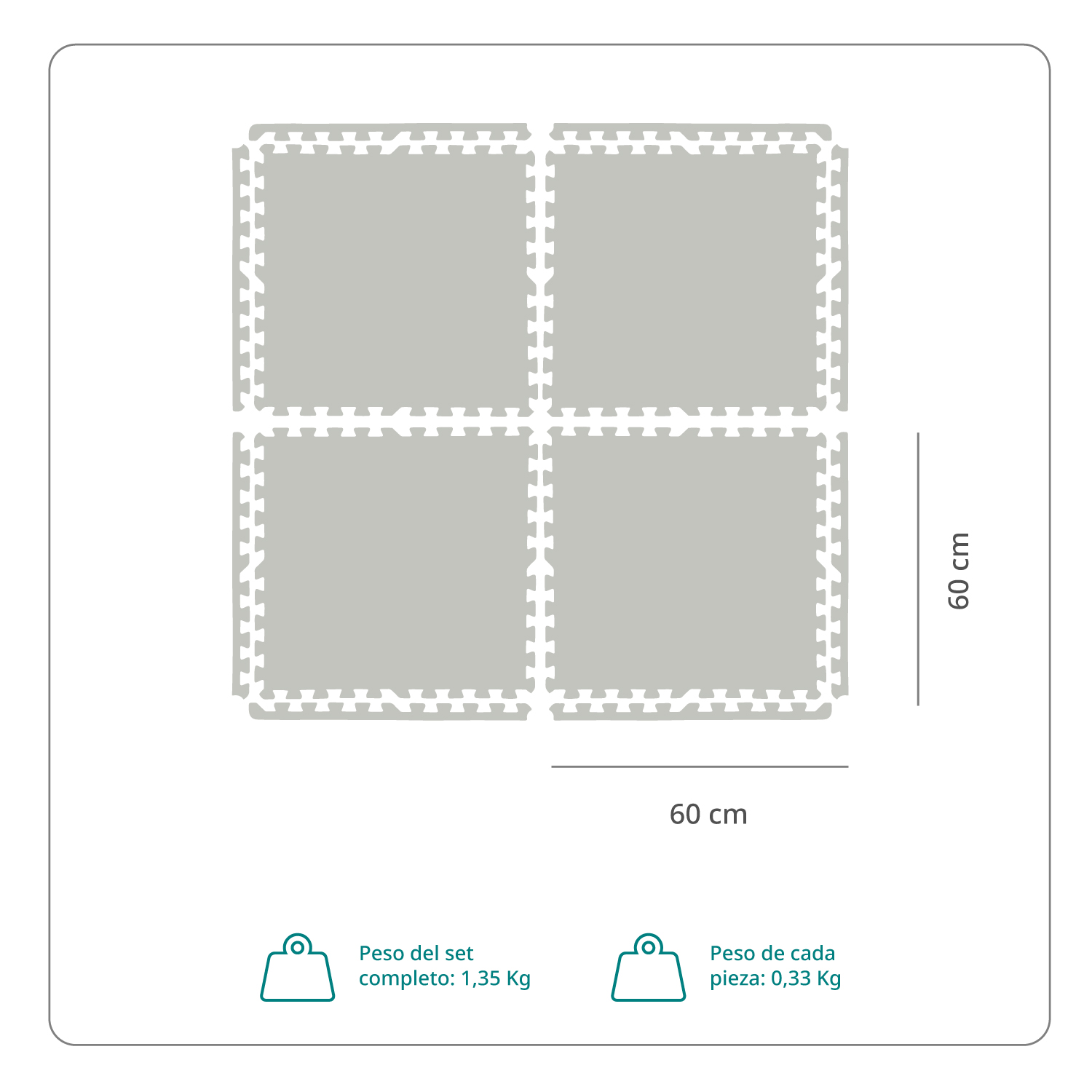 SET 4 PLANCHAS DE GOMA ENCASTRABLES PARA PISO - 3