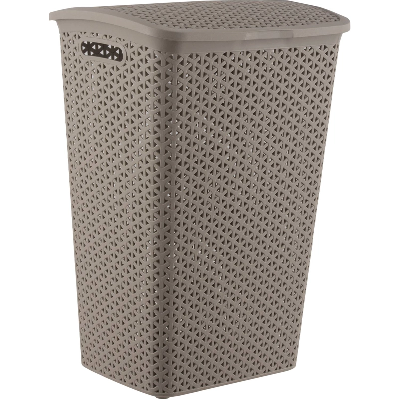CESTO CANASTO PARA ROPA BALI 55 LITROS CON TAPA - 1
