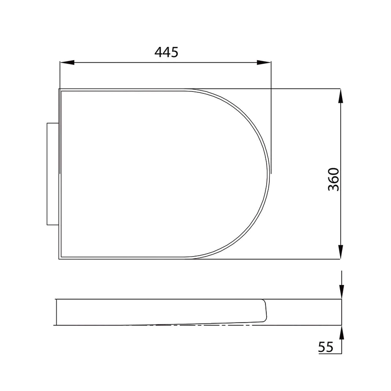 TAPA STRETTO ASIENTO UREA SOFT CLOSE WC INODORO ACROS - 6
