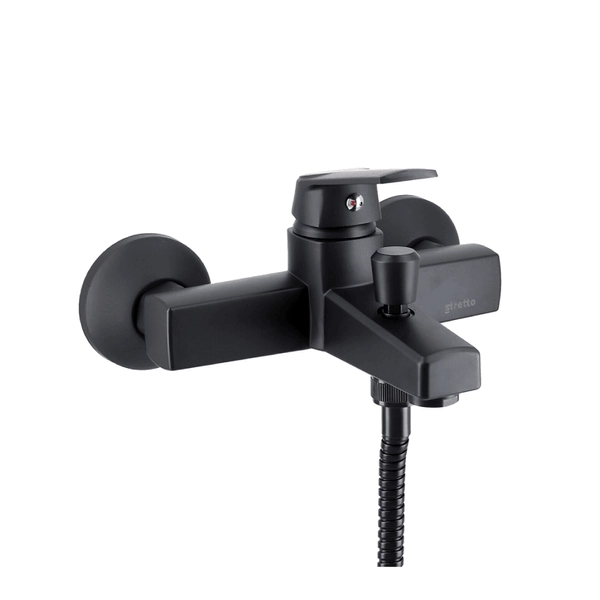 MONOMANDO LLAVE GRIFO PARA TINA DUCHA MODELO MODENA NEGRO - 2