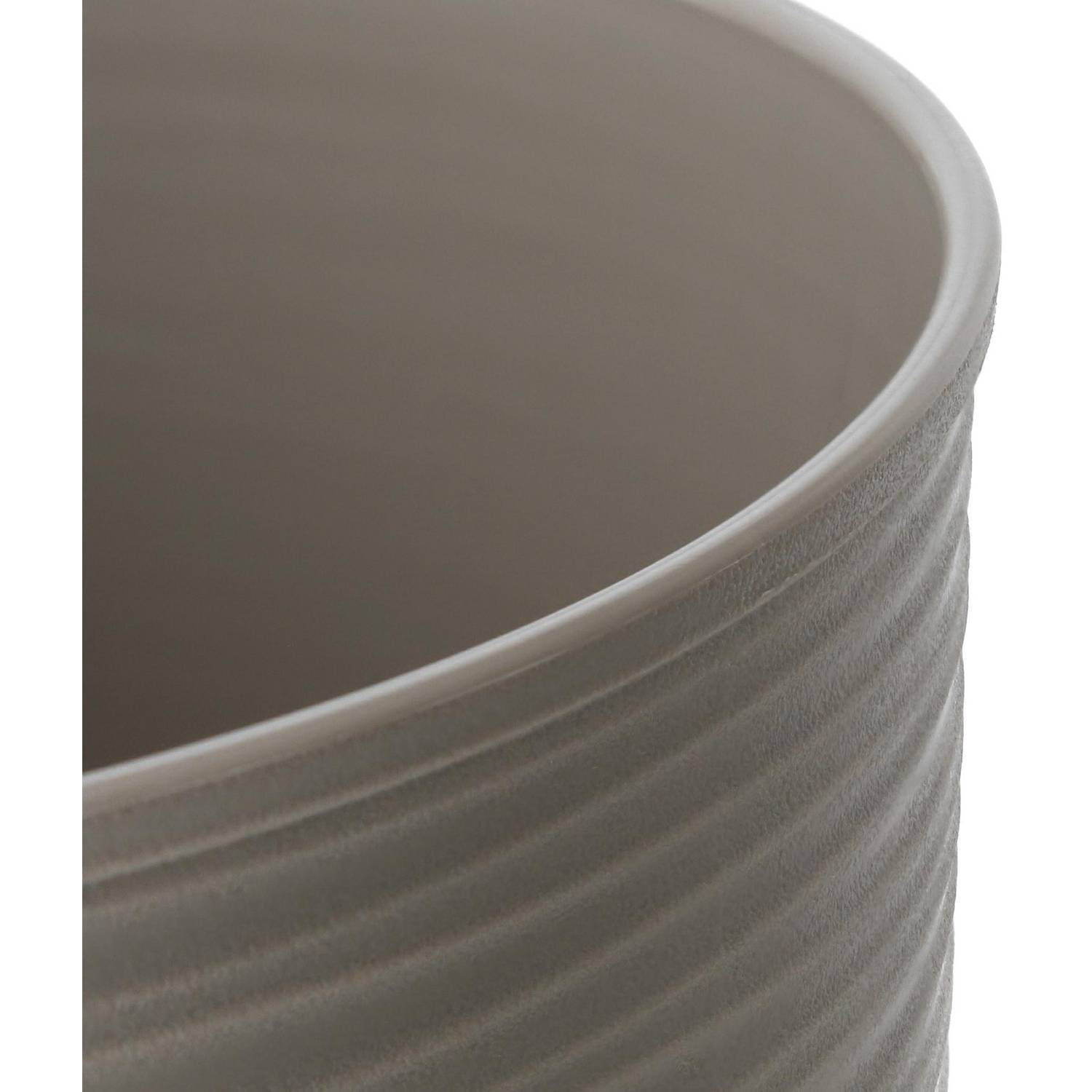 MOLDE MACETA MACETERO PLASTICO REDONDO ESTILO PIEDRA 33 CM - 2