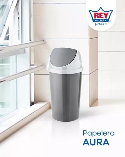 BASURERO REYPLAST AURA PAPELERO VAIVEN GIGANTE MODELO 45L - 4