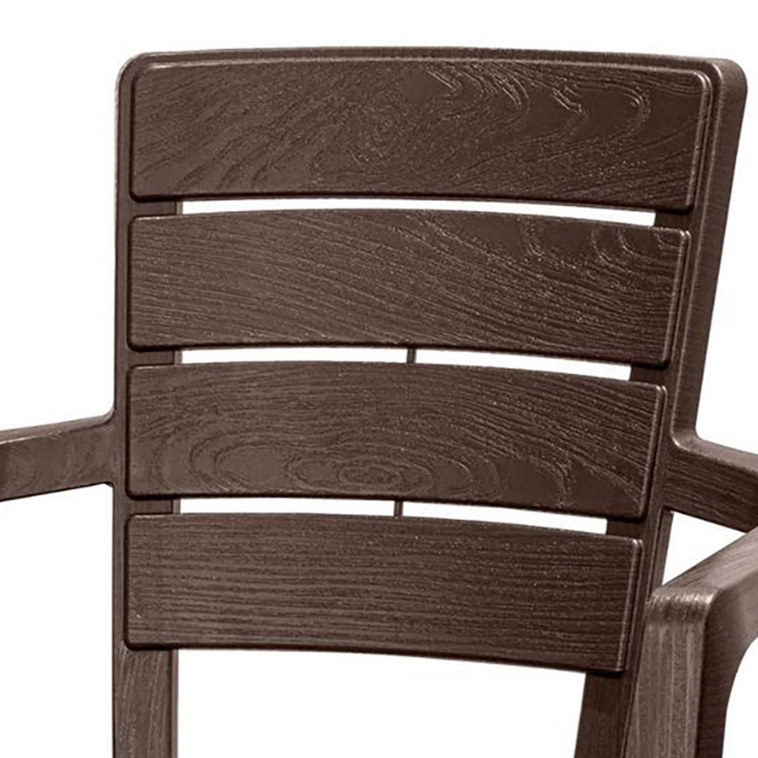 SILLA COMEDOR REYPLAST ROBLE CAFE TERRAZA CAMPING CON APOYABRAZOS - 3