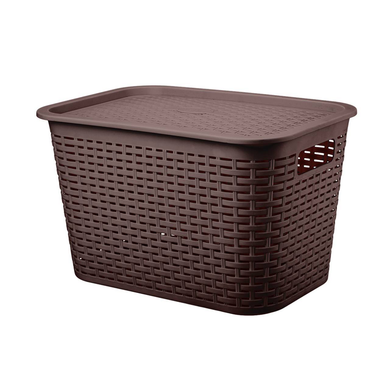 CANASTILLA CANASTA ORGANIZADORA MULTIUSOS RATTAN 22 LITROS - 1