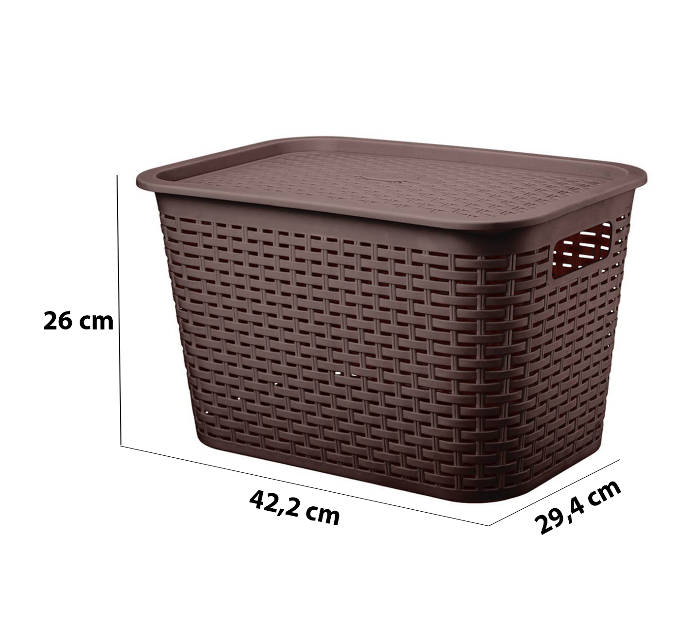 CANASTILLA CANASTA ORGANIZADORA MULTIUSOS RATTAN 22 LITROS - 2