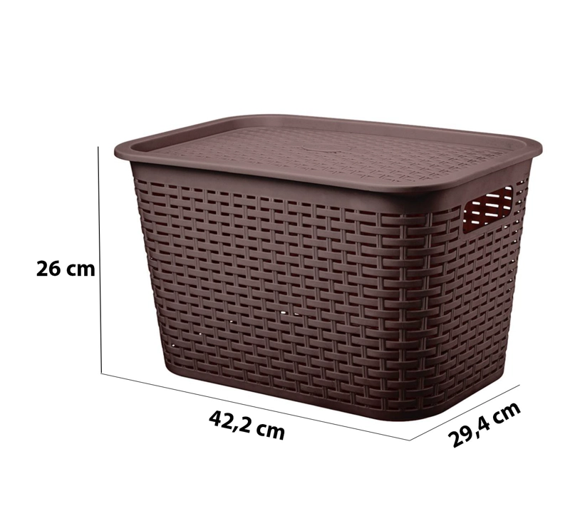 CANASTILLA CANASTA ORGANIZADORA MULTIUSOS RATTAN 22 LITROS - 3
