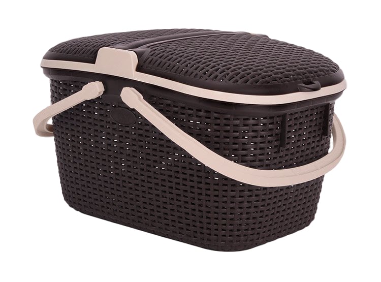 CANASTA CESTO RATTAN PARA ALIMENTOS PICNIC CAMPING - 1